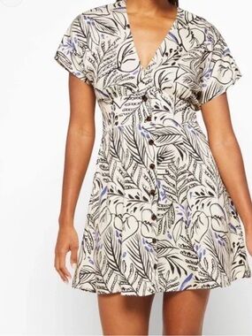 Marine Layer Camila Mini Dress Blue White Print